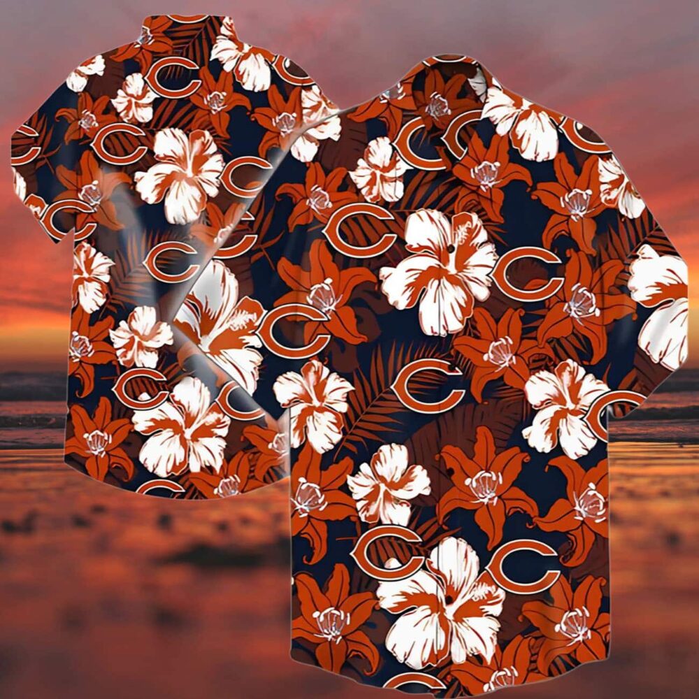 Chicago Bears Flower Hawaiian Shirt Summer NFL Gifts For Fans 3