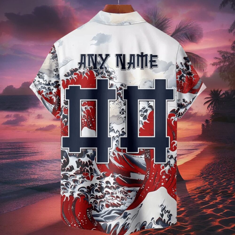 Chicago Bears Great Wave Hawaiian Shirt Personalized Name And Number NFL Gift For Fans 2