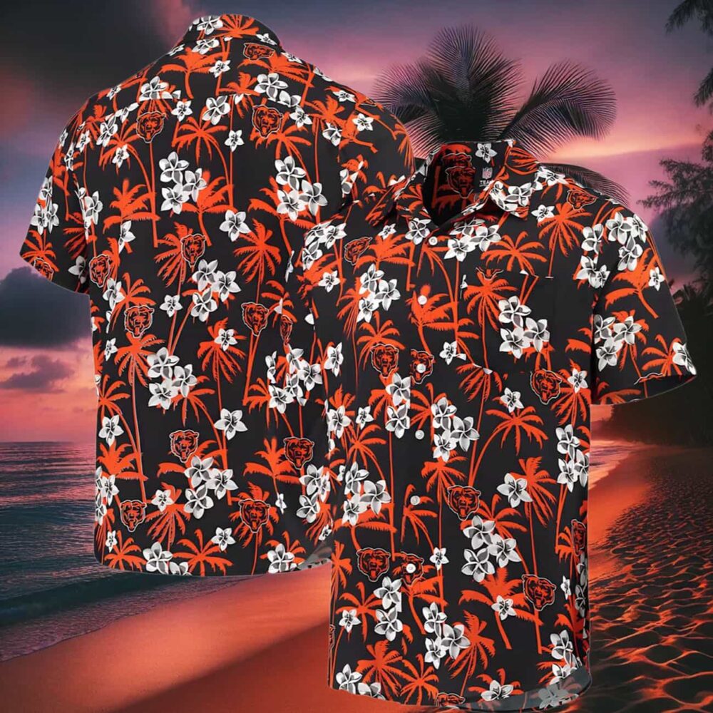 Chicago Bears Hawaiian Shirt Floral Pattern NFL Gifts For Fans 2