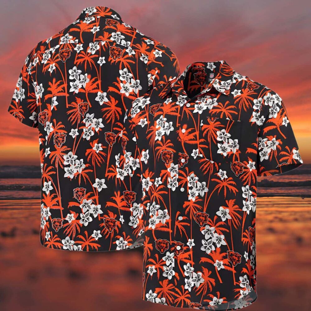 Chicago Bears Hawaiian Shirt Floral Pattern NFL Gifts For Fans 3