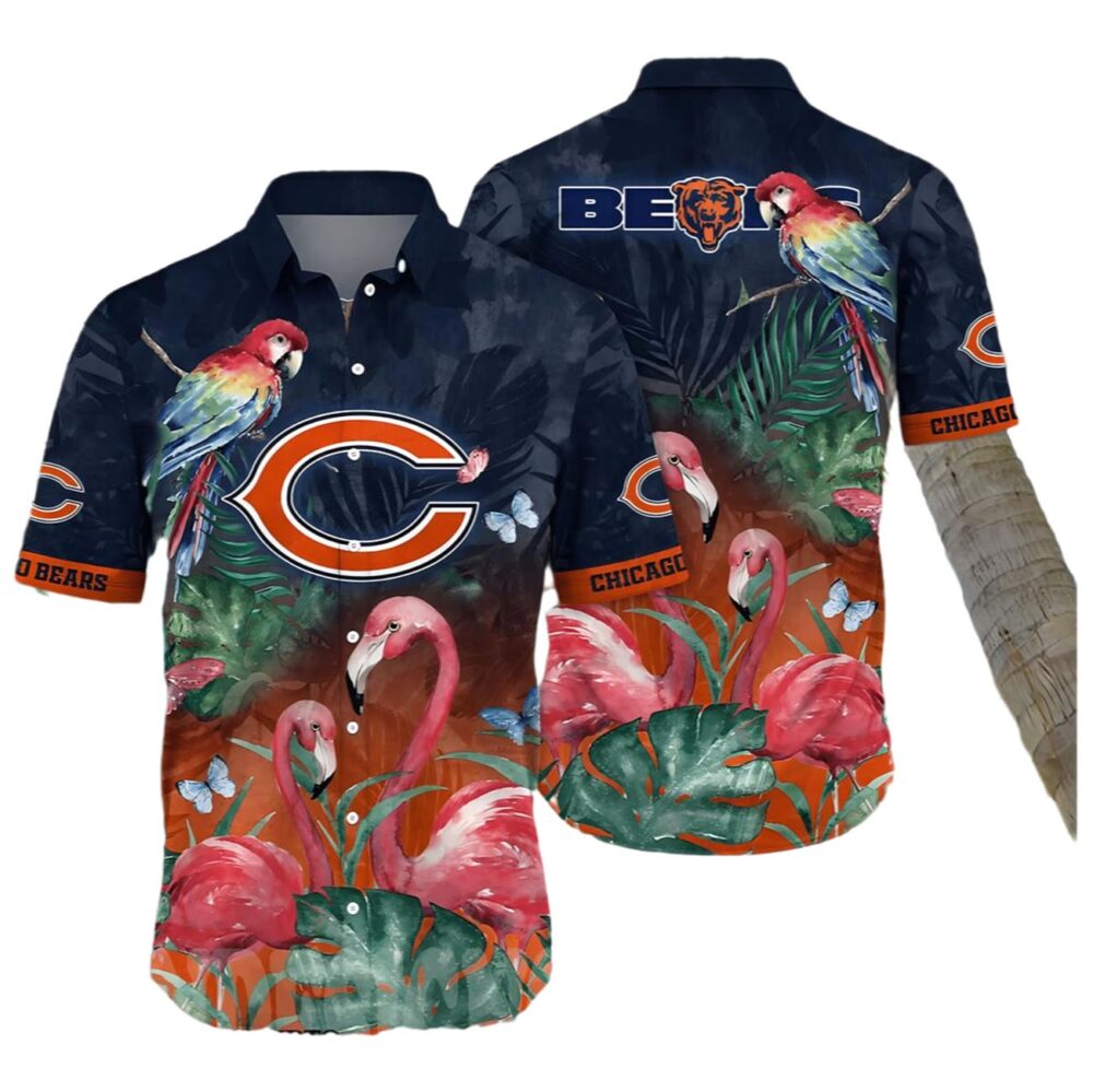 Chicago Bears Hawaiian Shirt Mens Flamingo NFL Gifts For Fans 1