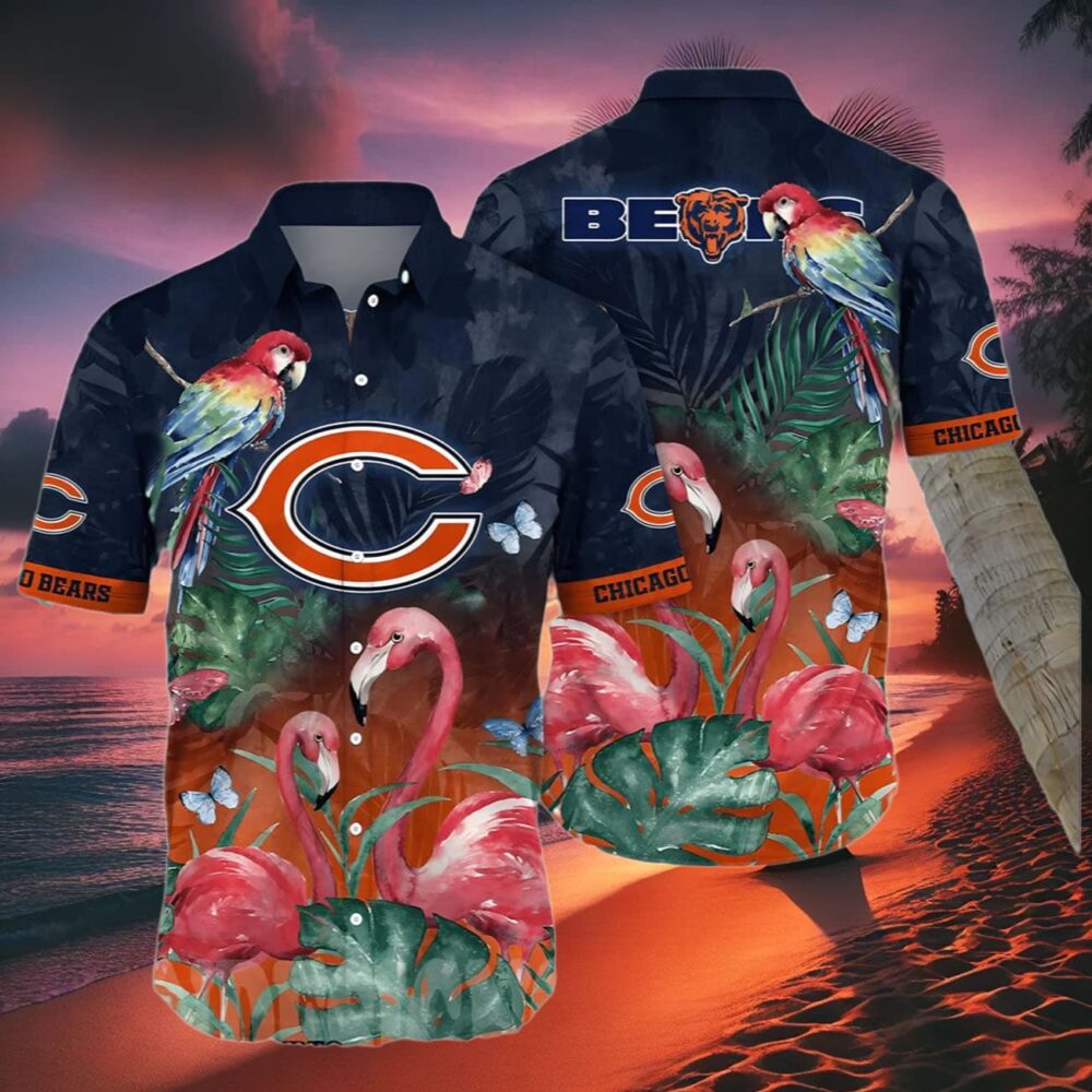 Chicago Bears Hawaiian Shirt Mens Flamingo NFL Gifts For Fans 2