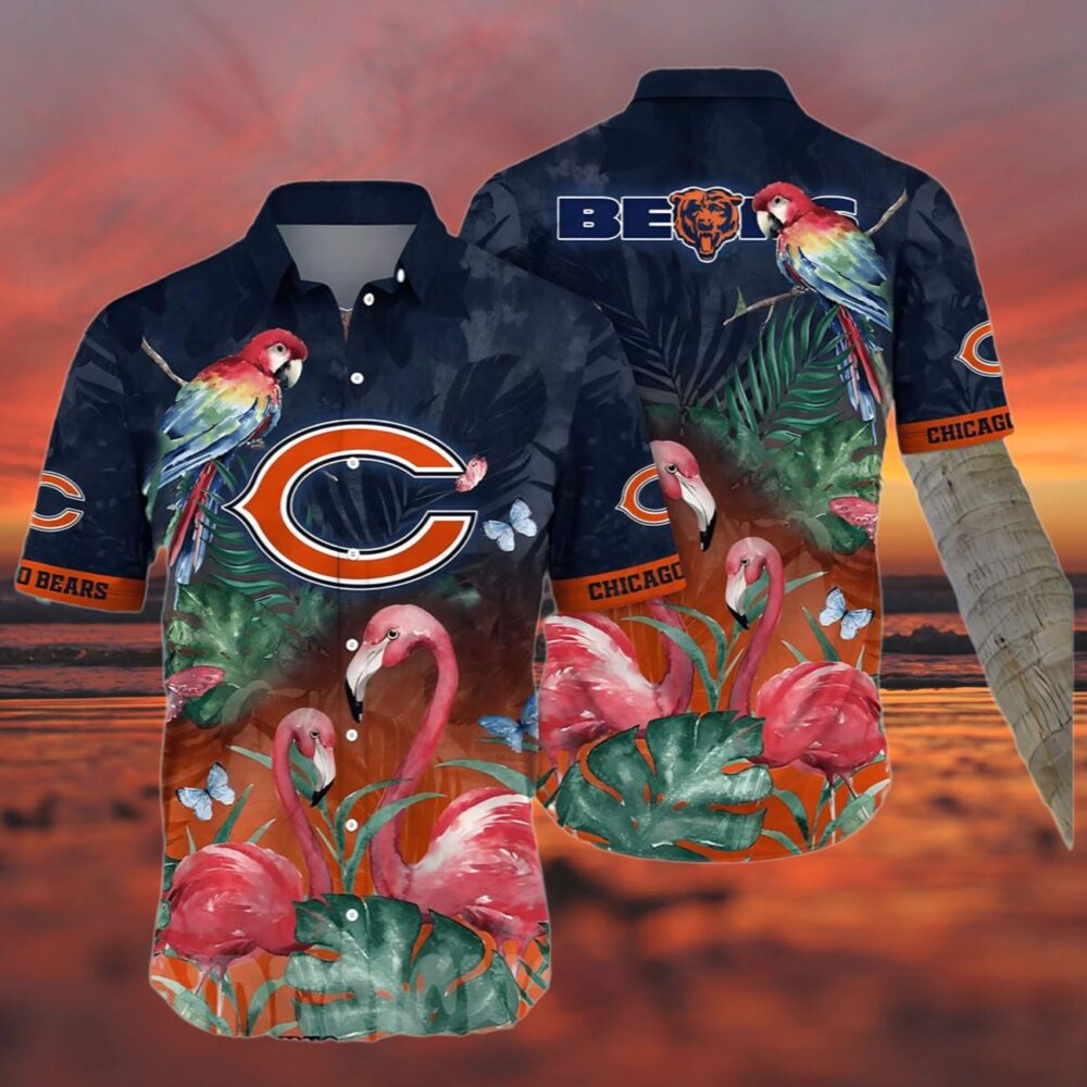 Chicago Bears Hawaiian Shirt Mens Flamingo NFL Gifts For Fans 3