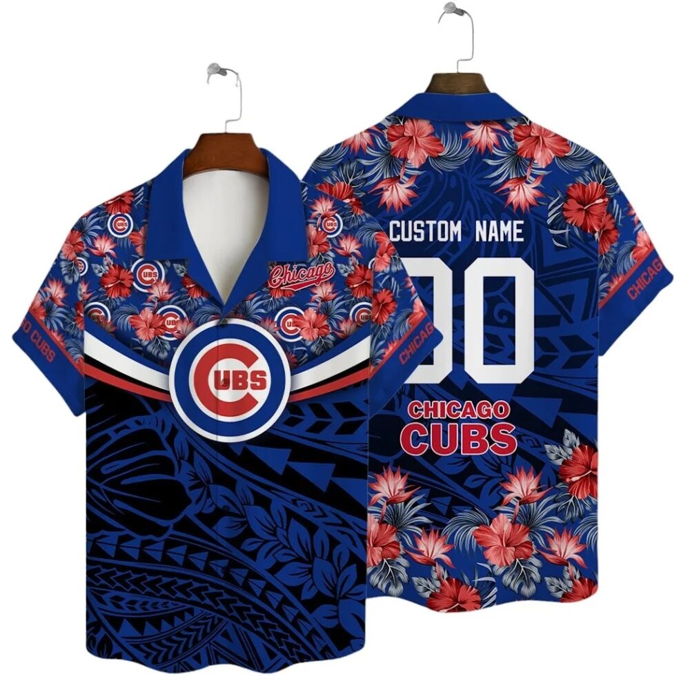 Chicago Cubs Custom Island Pride Floral Hawaiian Shirt MLB Aloha Shirt Gift For Fans 1