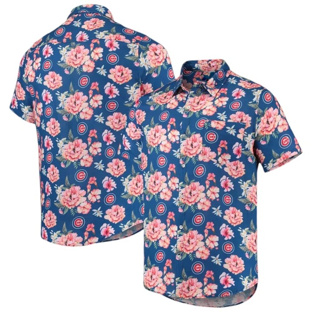 Chicago Cubs Floral Fiesta Hawaiian Shirt MLB Aloha Shirt Gift For Fans 1