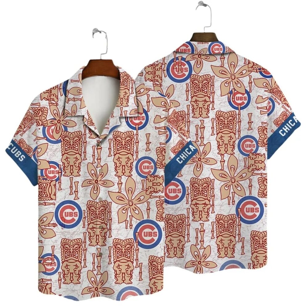 Chicago Cubs Retro Tiki Hawaiian Shirt MLB Aloha Shirt Gift For Fans 1