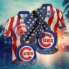 Chicago Cubs Stars And Stripes Hawaiian Shirt MLB Aloha Shirt Gift For Fans 1