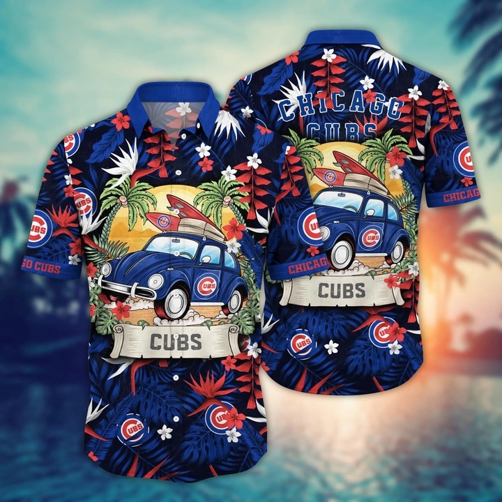 Chicago Cubs Surf Safari Hawaiian Shirt MLB Aloha Shirt Gift For Fans 1