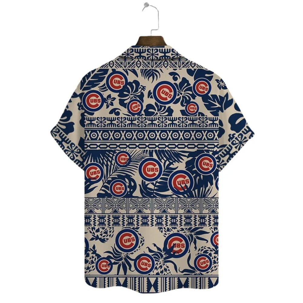 Chicago Cubs Tribal Pattern Hawaiian Shirt MLB Aloha Shirt Gift For Fans 3