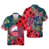 Chicago Cubs Tropical Palms Split Hawaiian Shirt MLB Aloha Shirt Gift For Fans 1