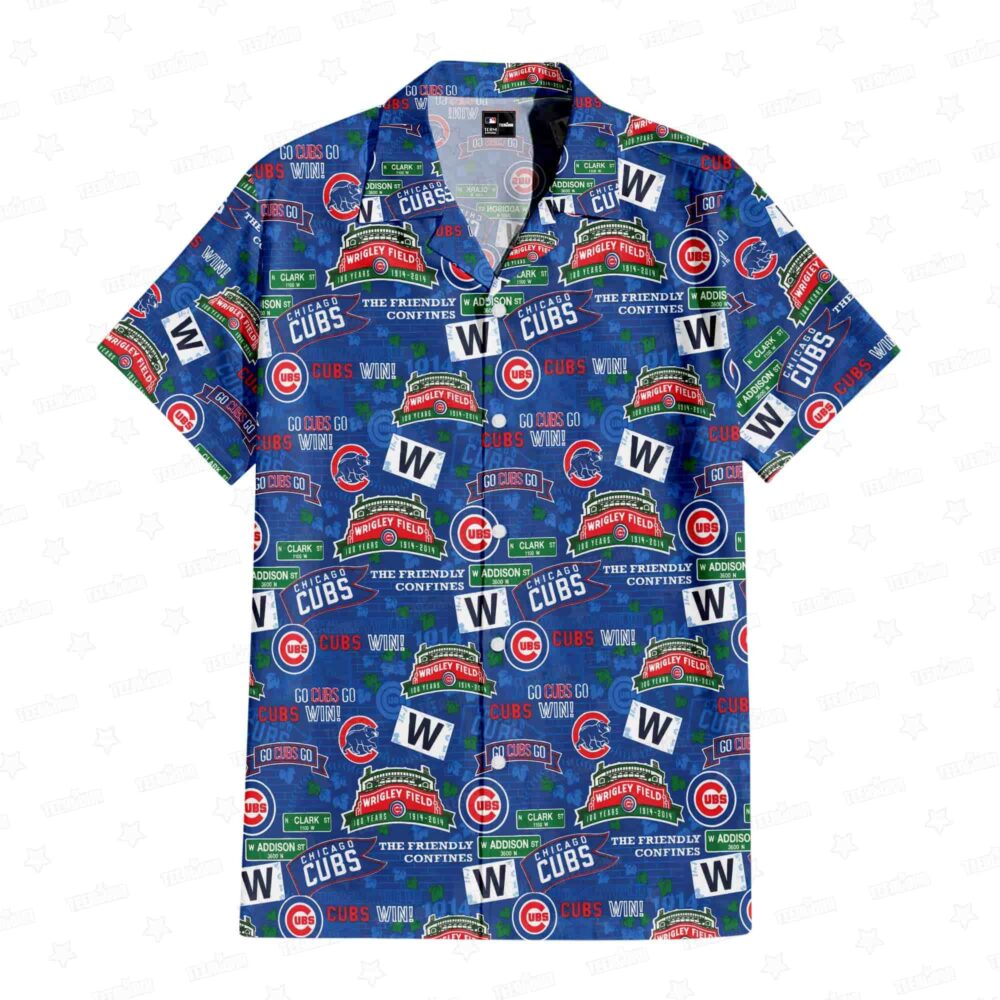 Chicago Cubs Wrigley Field Hawaiian Shirt MLB Aloha Shirt Gift For Fans 1