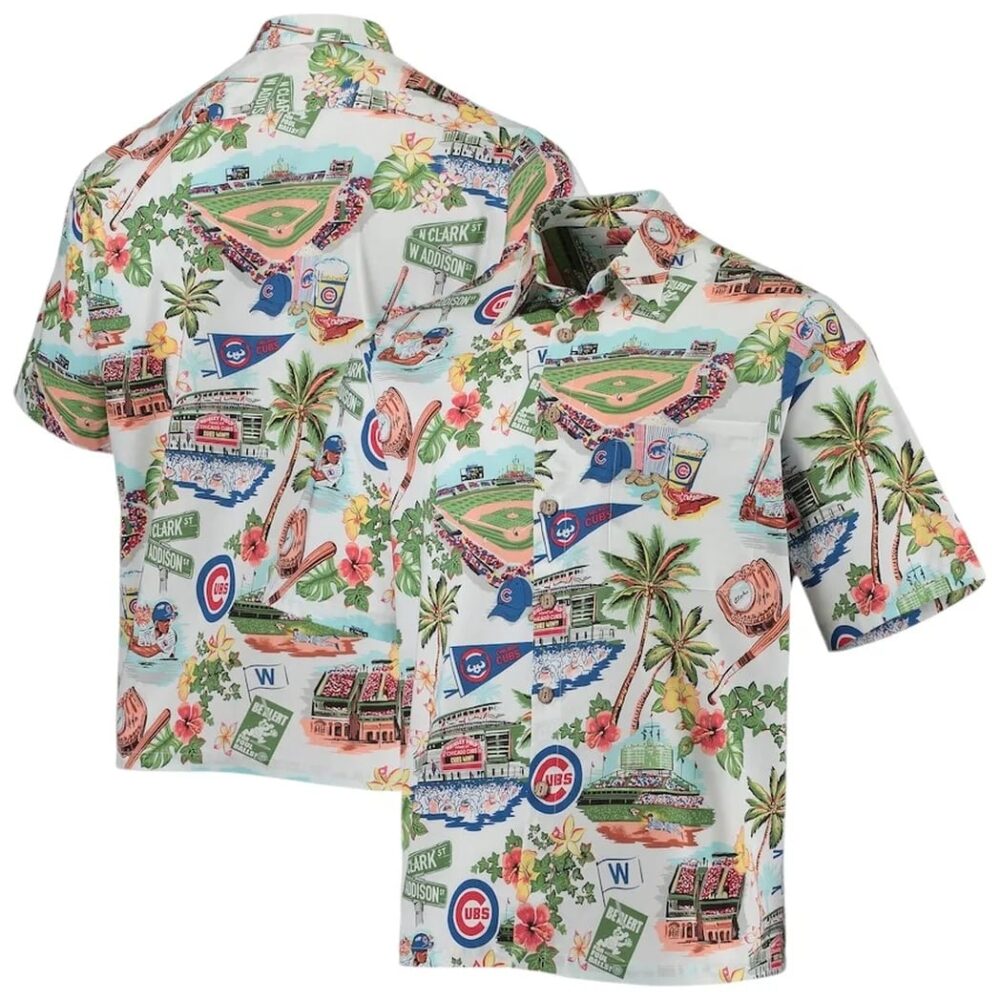 Chicago Cubs Wrigley Field Tropical Vibes Hawaiian Shirt MLB Aloha Shirt Gift For Fans 1