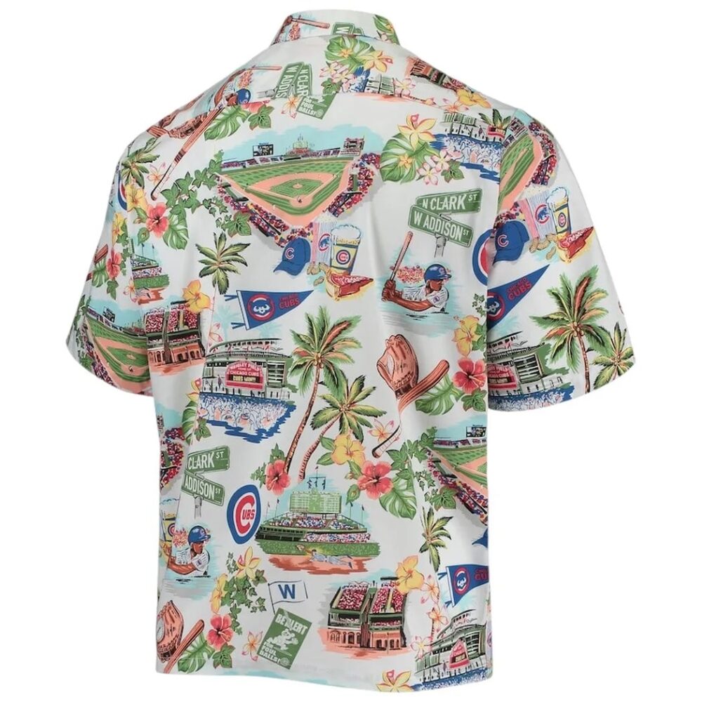 Chicago Cubs Wrigley Field Tropical Vibes Hawaiian Shirt MLB Aloha Shirt Gift For Fans 3