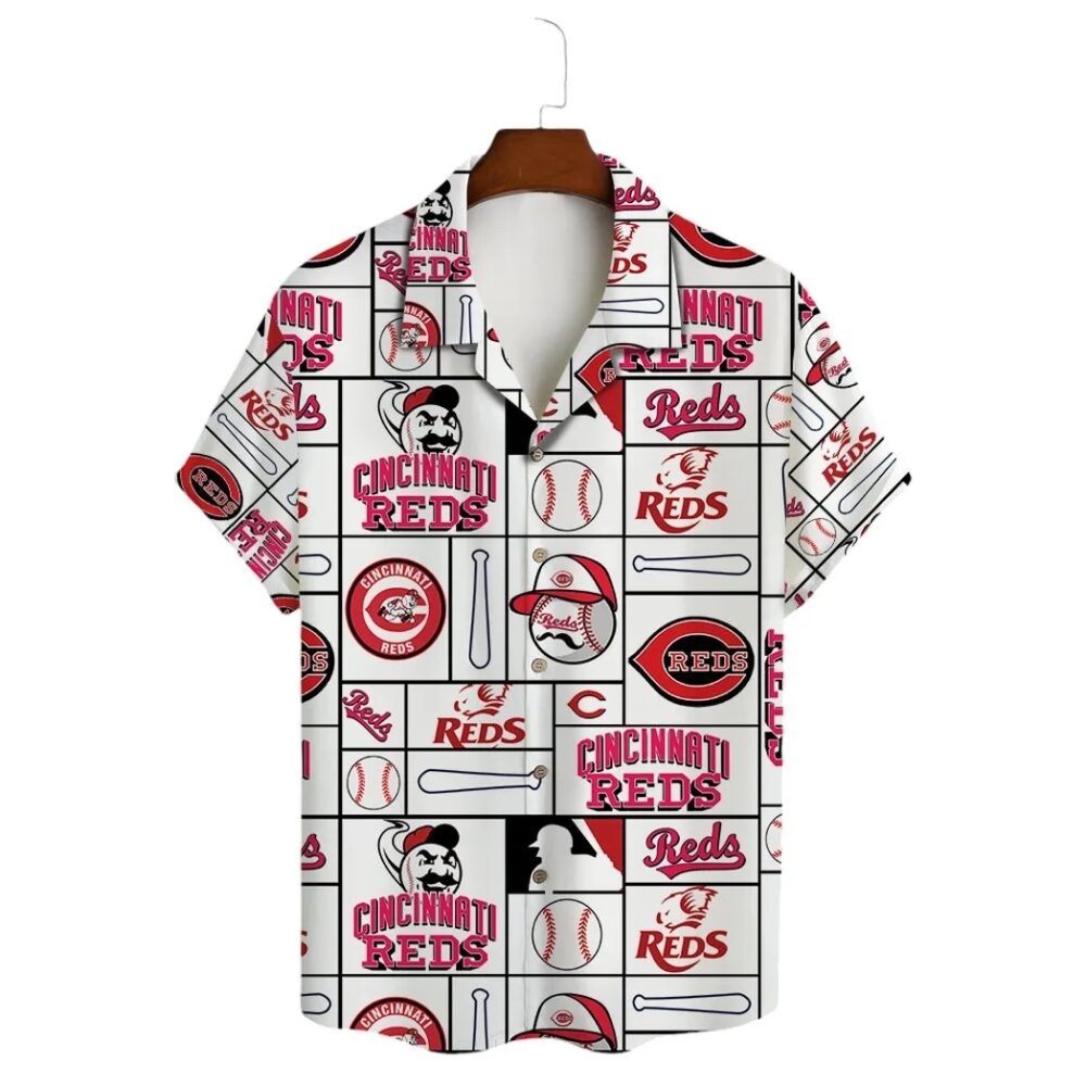 Cincinnati Reds Baseball Icons Hawaiian Shirt MLB Aloha Shirt Gift For Fans 2