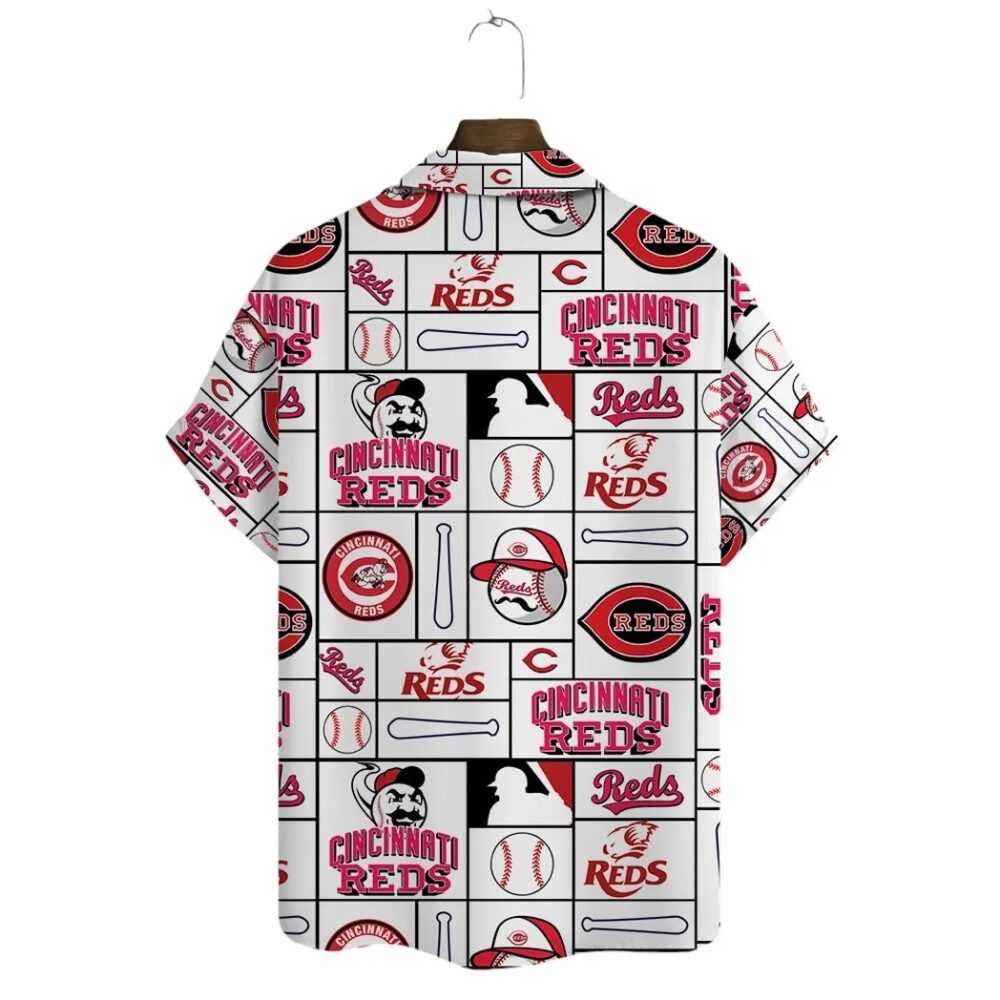 Cincinnati Reds Baseball Icons Hawaiian Shirt MLB Aloha Shirt Gift For Fans 3