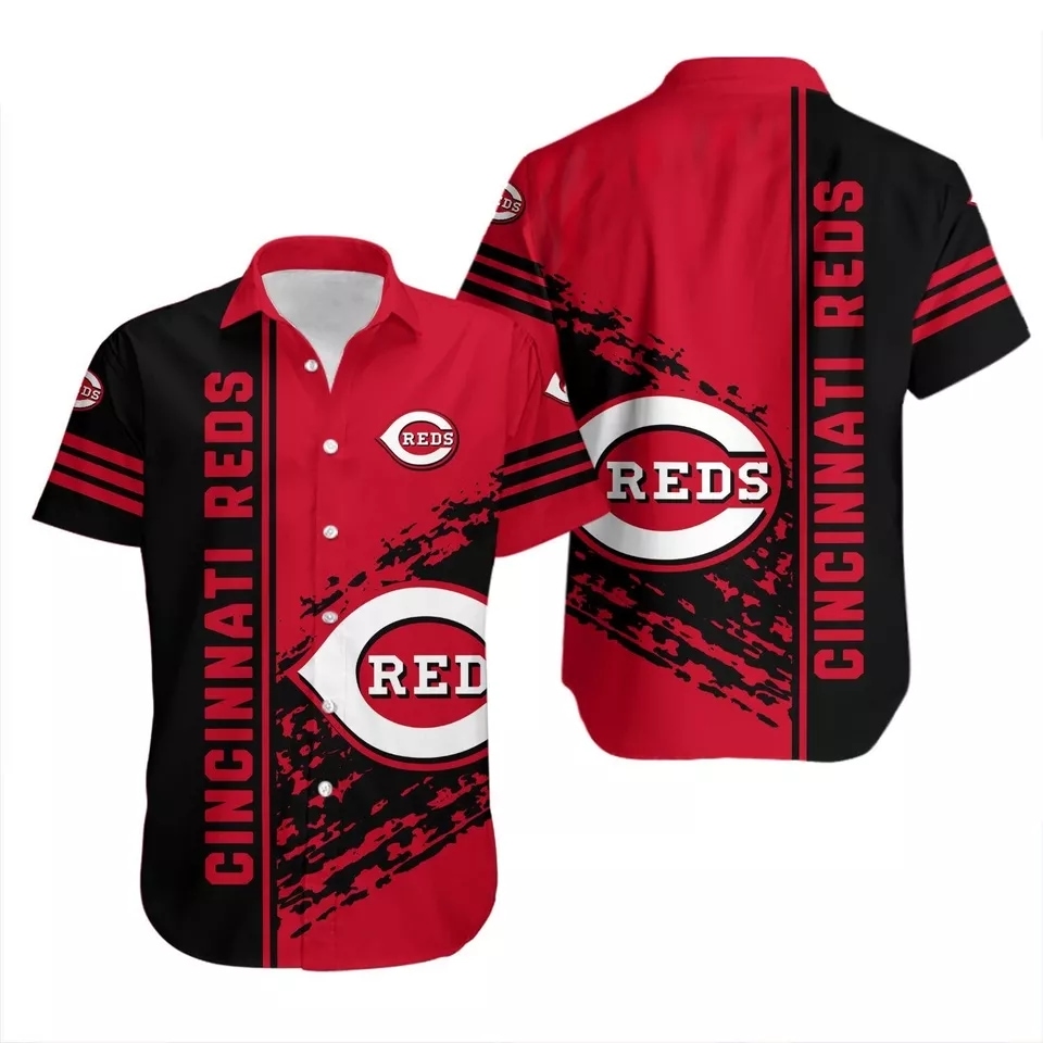 Cincinnati Reds Bold Streak Hawaiian Shirt MLB Aloha Shirt Gift For Fans 1