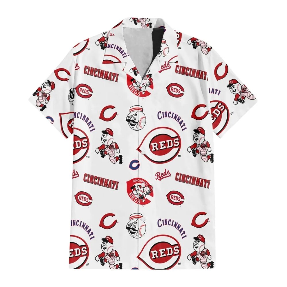 Cincinnati Reds Classic Logo Hawaiian Shirt MLB Aloha Shirt Gift For Fans 1