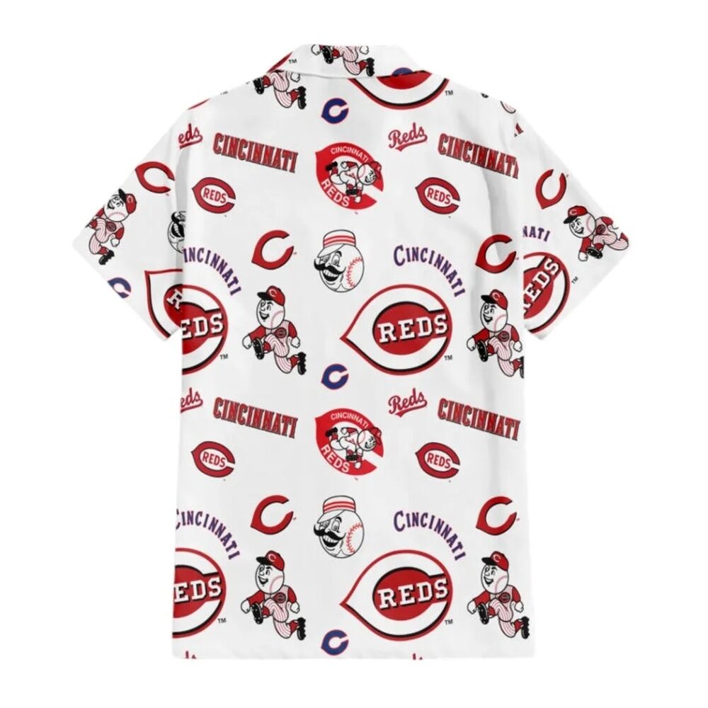 Cincinnati Reds Classic Logo Hawaiian Shirt MLB Aloha Shirt Gift For Fans 2