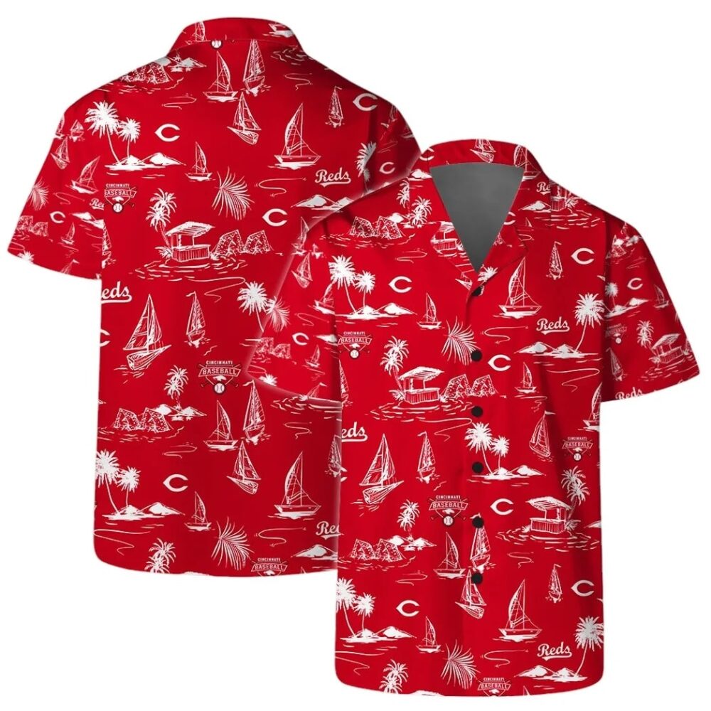 Cincinnati Reds Coastal Vibes Hawaiian Shirt MLB Aloha Shirt Gift For Fans 1