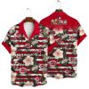 Cincinnati Reds Floral Stripes Hawaiian Shirt MLB Aloha Shirt Gift For Fans 1