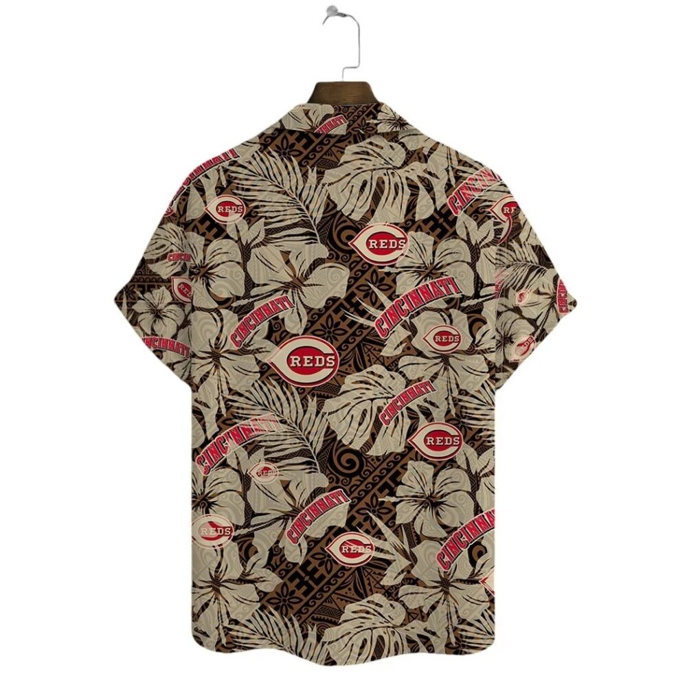 Cincinnati Reds Island Leaves Hawaiian Shirt MLB Aloha Shirt Gift For Fans 3