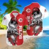 Cincinnati Reds Skeleton Slugger Hawaiian Shirt MLB Aloha Shirt Gift For Fans 1