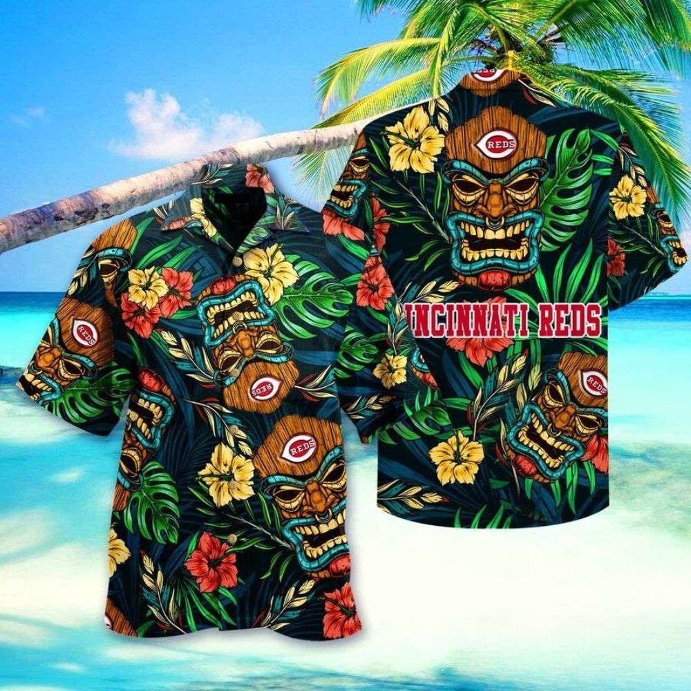 Cincinnati Reds Tiki Vibes Hawaiian Shirt MLB Aloha Shirt Gift For Fans 1