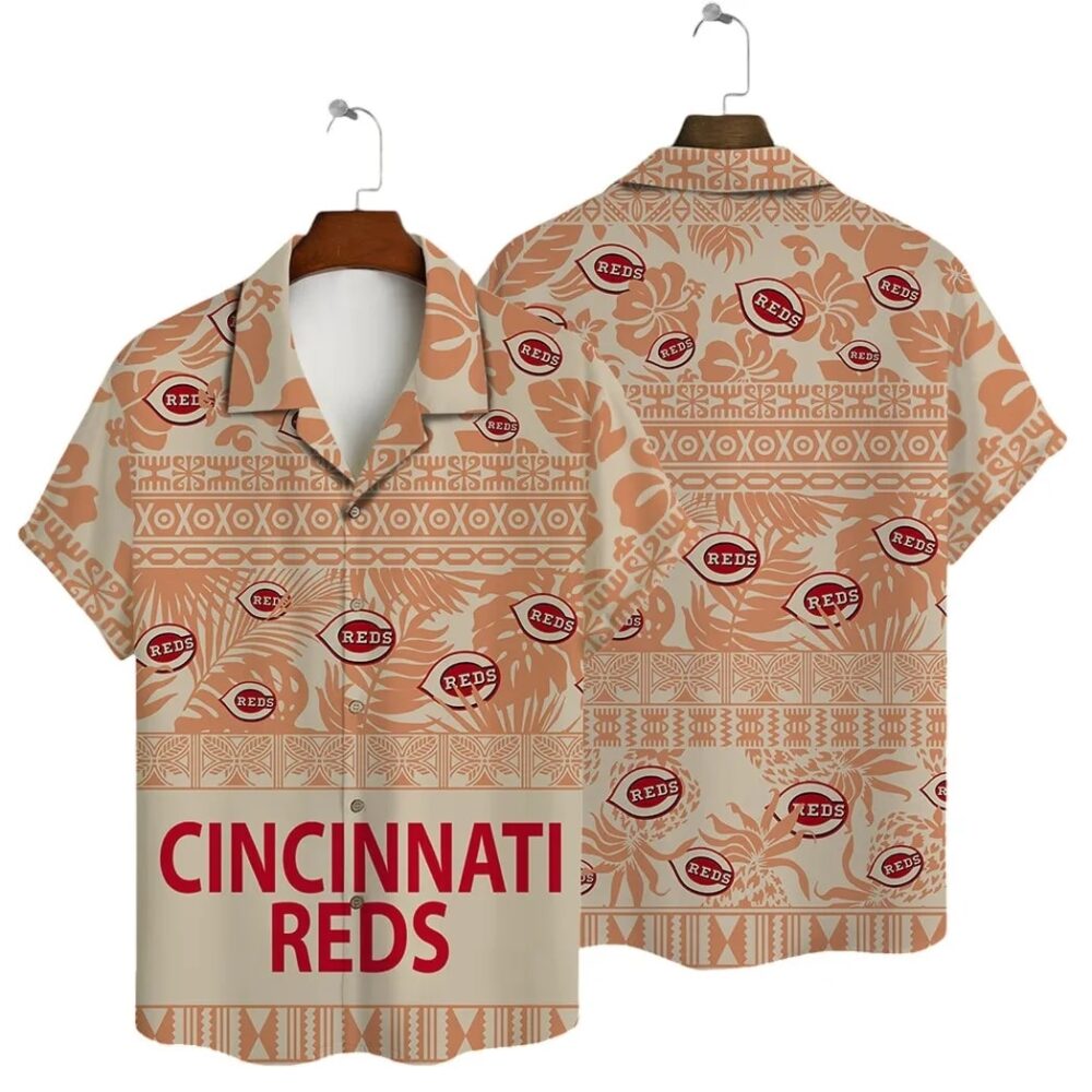 Cincinnati Reds Tribal Sunset Hawaiian Shirt MLB Aloha Shirt Gift For Fans 1