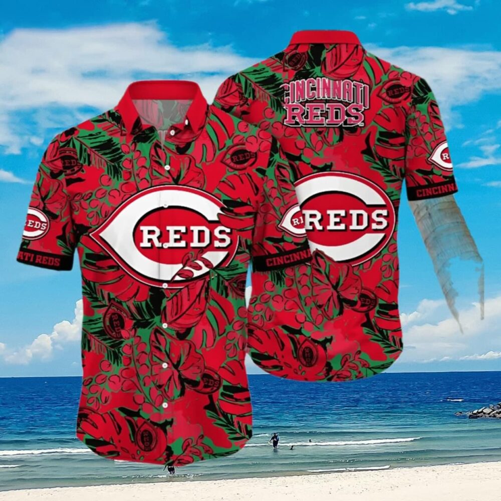 Cincinnati Reds Tropical Foliage Hawaiian Shirt MLB Aloha Shirt Gift For Fans 1