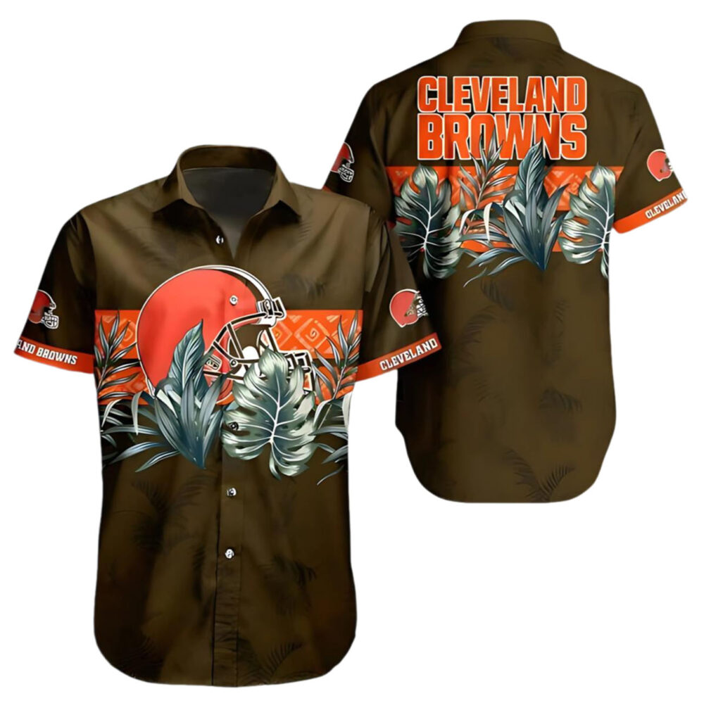 Cleveland Browns Aloha Shirt Tropical Jungle Print NFL Gifts For Fans 1