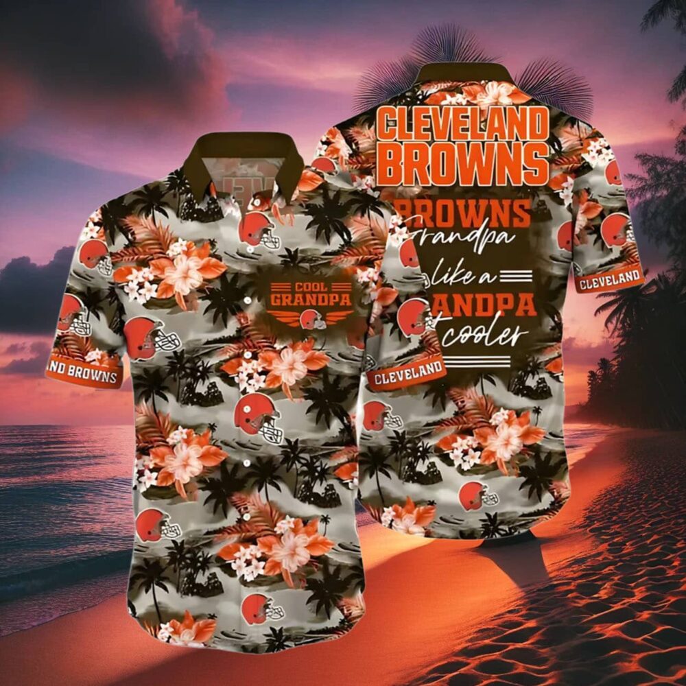 Cleveland Browns Hawaiian Shirt Cool Grandpa NFL Gifts For Fans 2