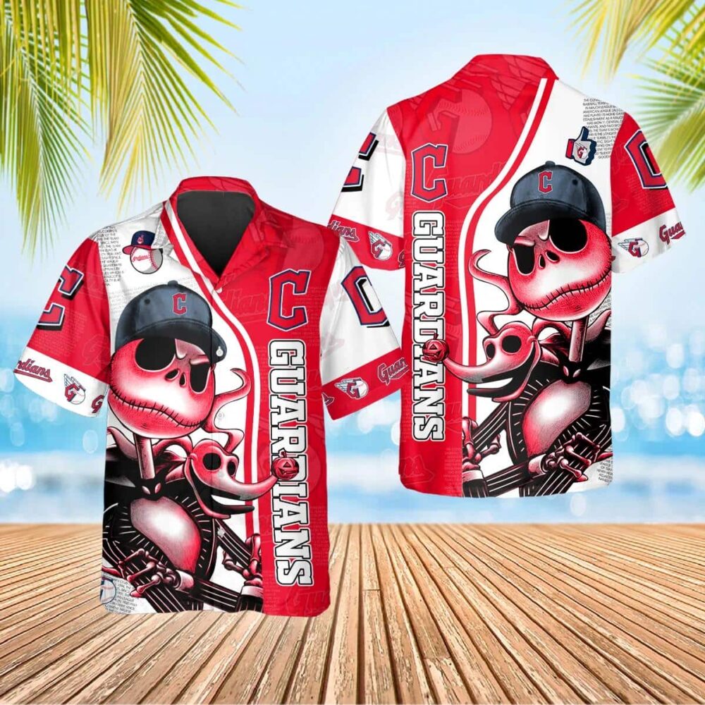 Cleveland Guardians Jack Skeleton Hawaiian Shirt MLB Aloha Shirt Gift For Fans 1