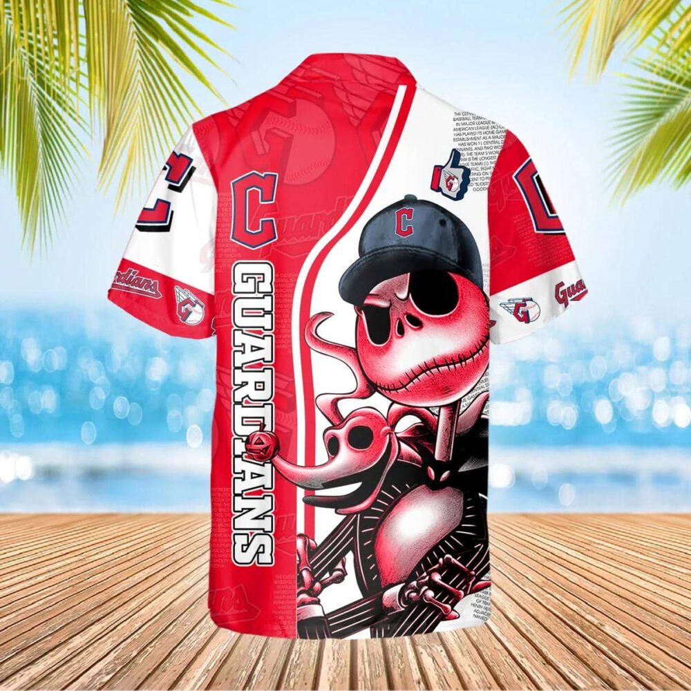 Cleveland Guardians Jack Skeleton Hawaiian Shirt MLB Aloha Shirt Gift For Fans 3