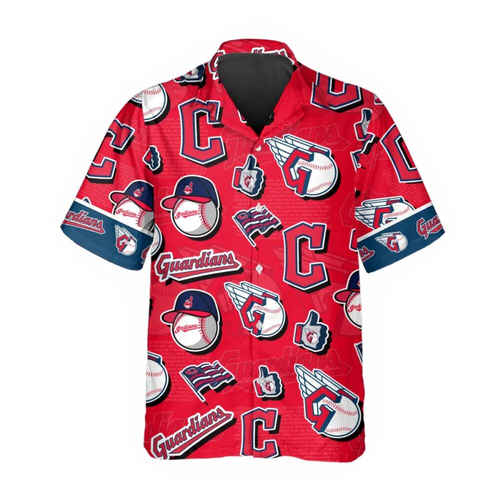 Cleveland Guardians Logo Mania Hawaiian Shirt MLB Aloha Shirt Gift For Fans 2