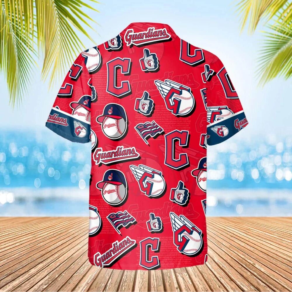 Cleveland Guardians Logo Mania Hawaiian Shirt MLB Aloha Shirt Gift For Fans 3