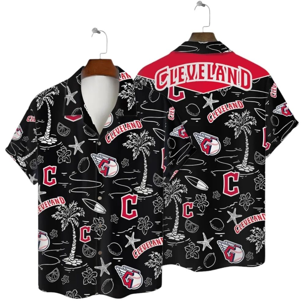 Cleveland Guardians Sunset Palm Hawaiian Shirt MLB Aloha Shirt Gift For Fans 1