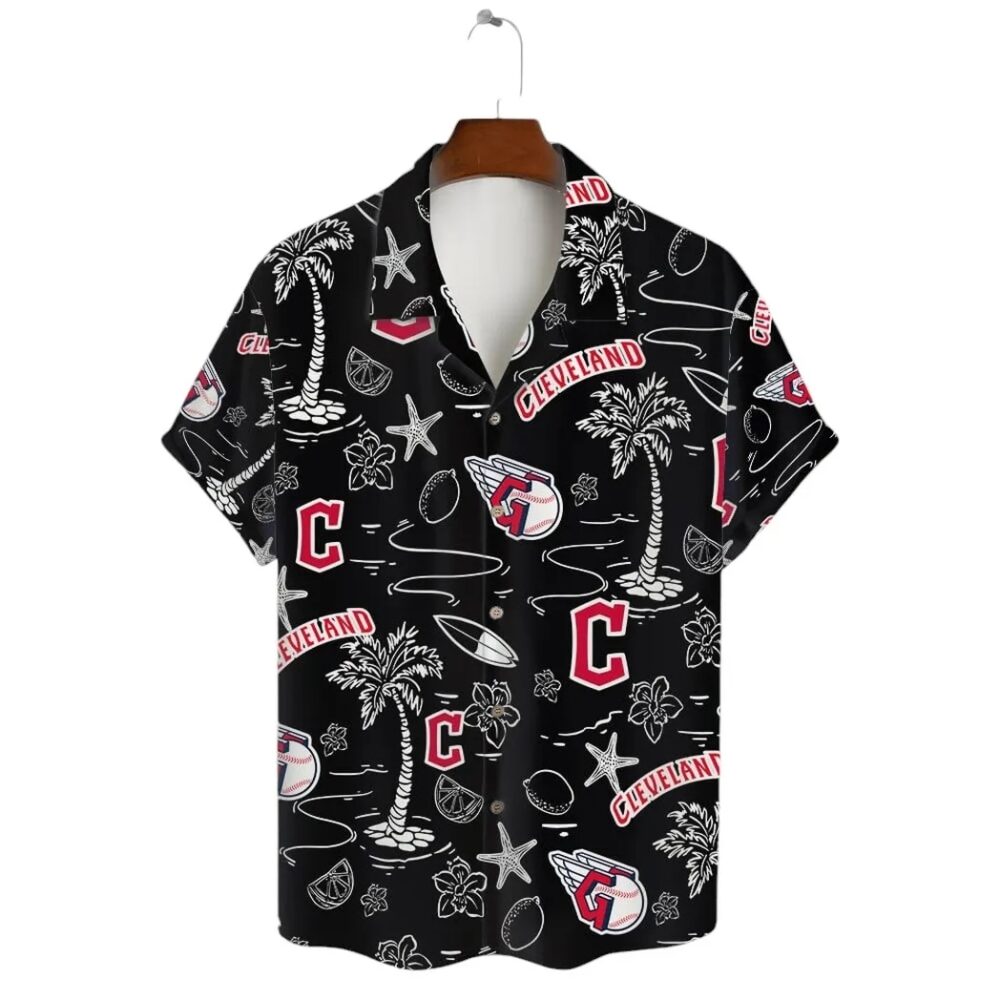 Cleveland Guardians Sunset Palm Hawaiian Shirt MLB Aloha Shirt Gift For Fans 3