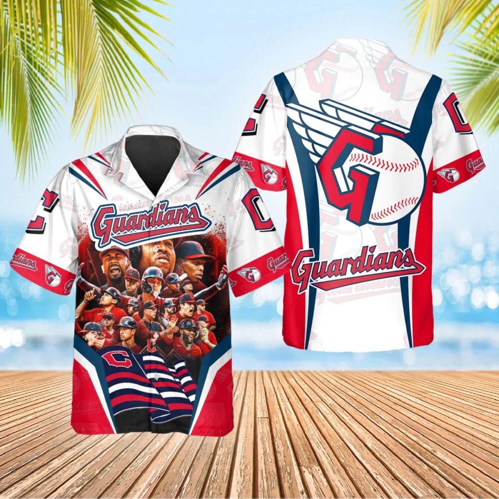 Cleveland Guardians Team Collage Hawaiian Shirt MLB Aloha Shirt Gift For Fans 1