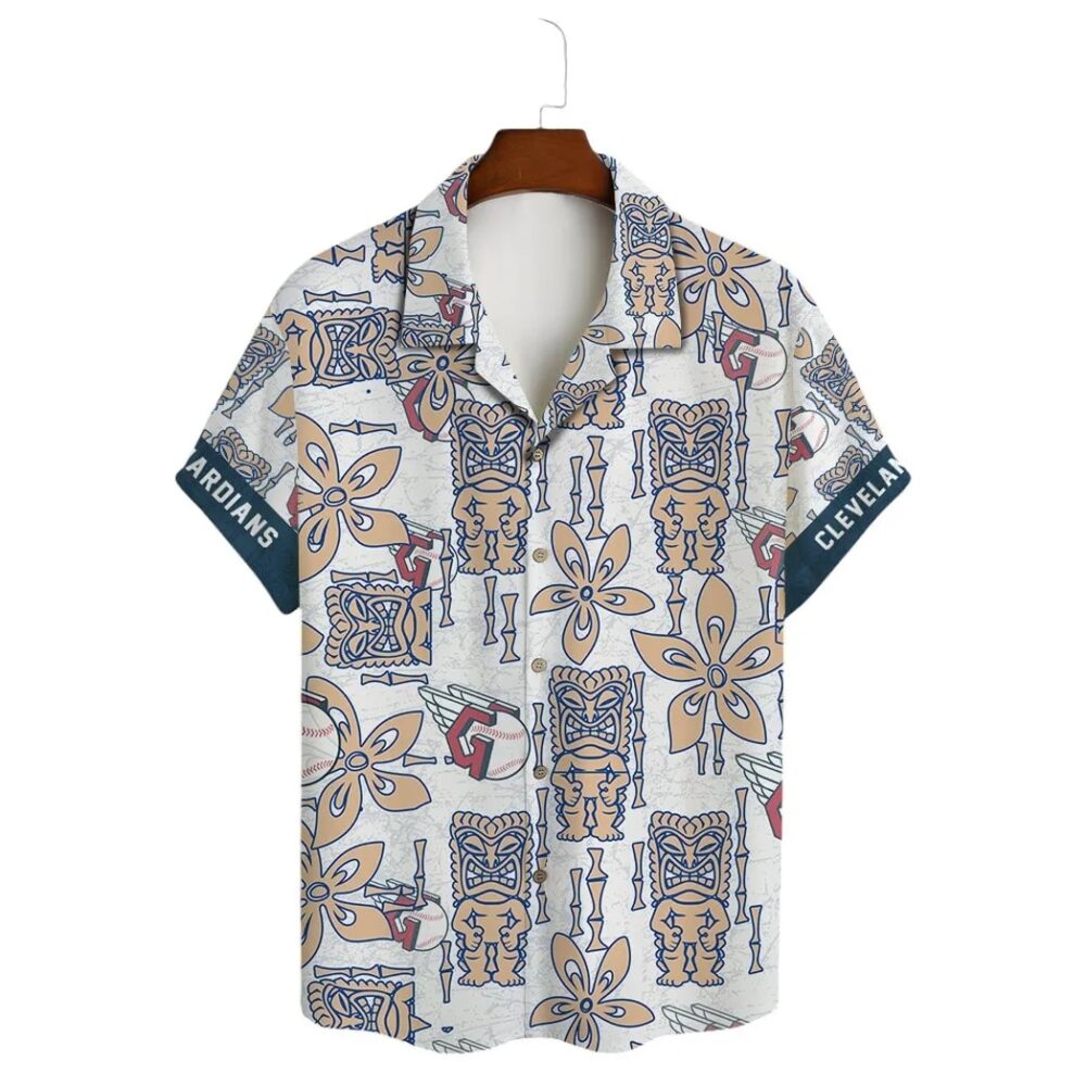 Cleveland Guardians Tiki Aloha Hawaiian Shirt MLB Aloha Shirt Gift For Fans 2