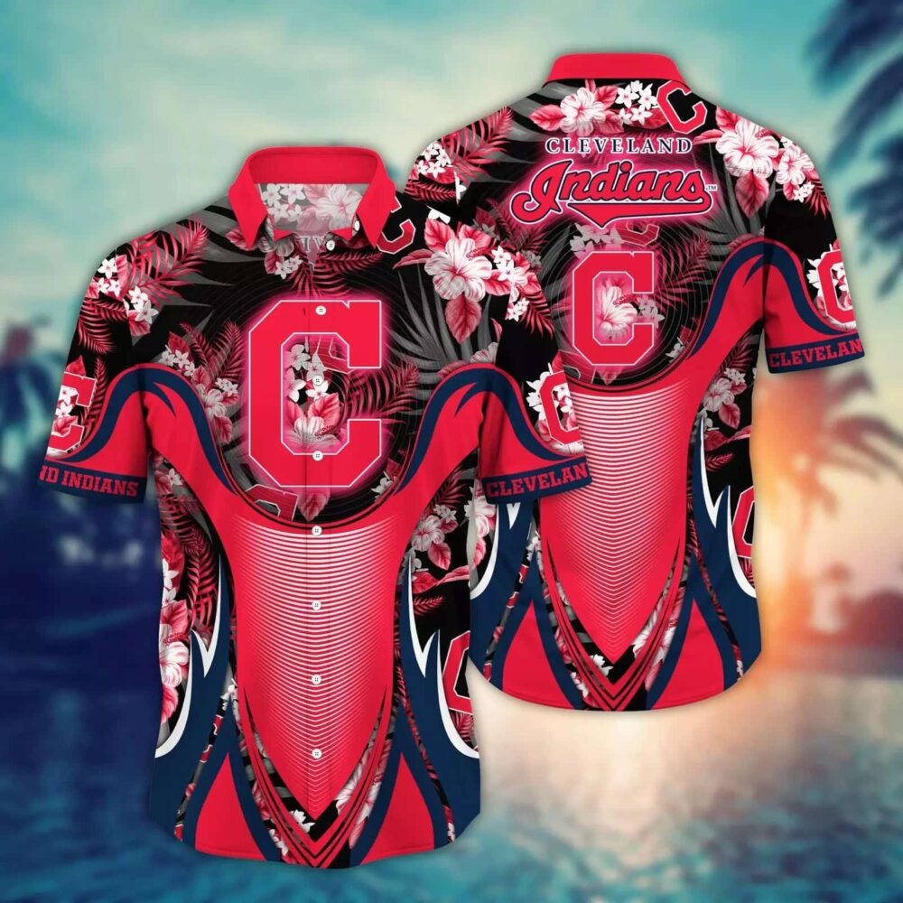 Cleveland Guardians Tropical Hibiscus Hawaiian Shirt MLB Aloha Shirt Gift For Fans 1