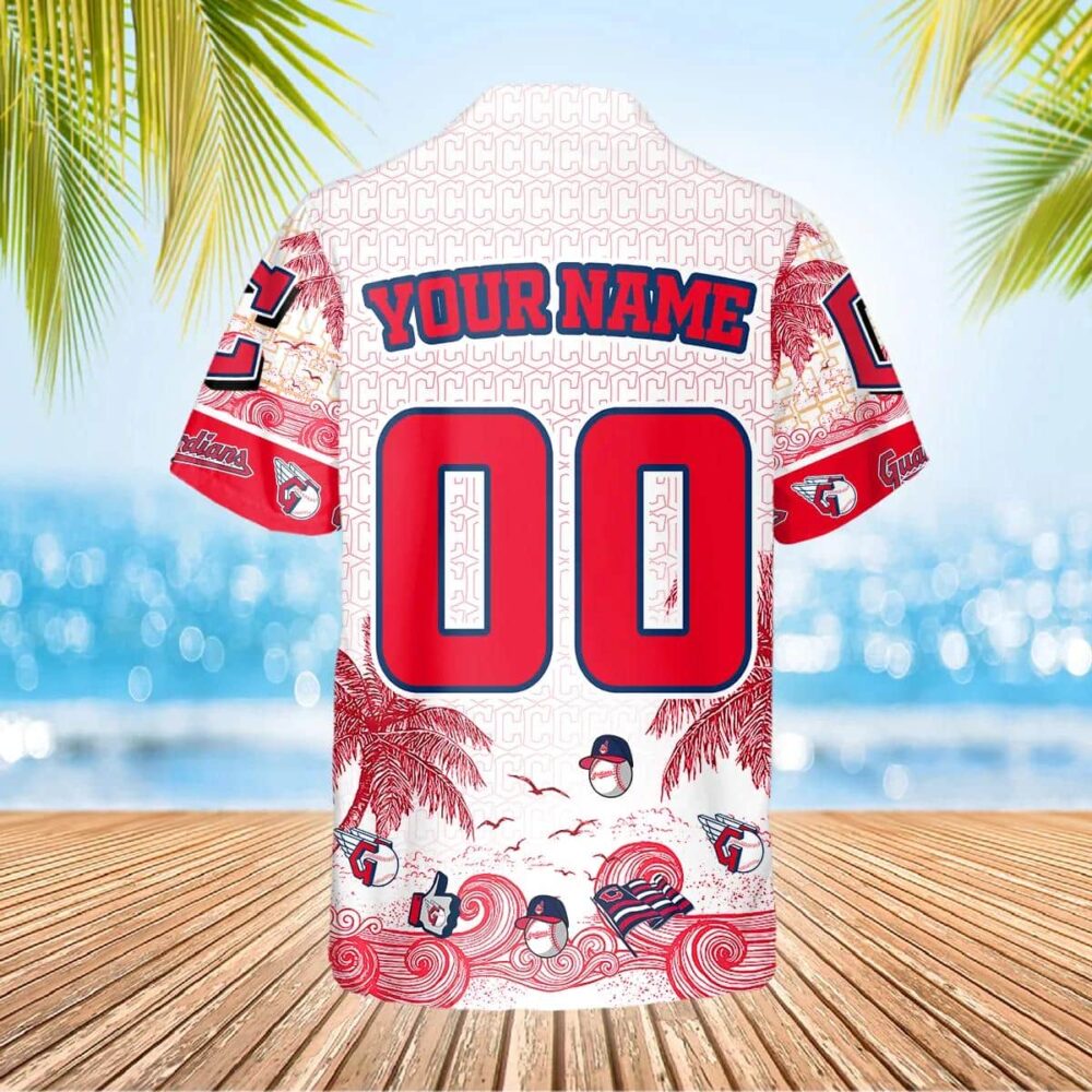 Cleveland Guardians Tropical Wave Hawaiian Shirt MLB Aloha Shirt Gift For Fans 3