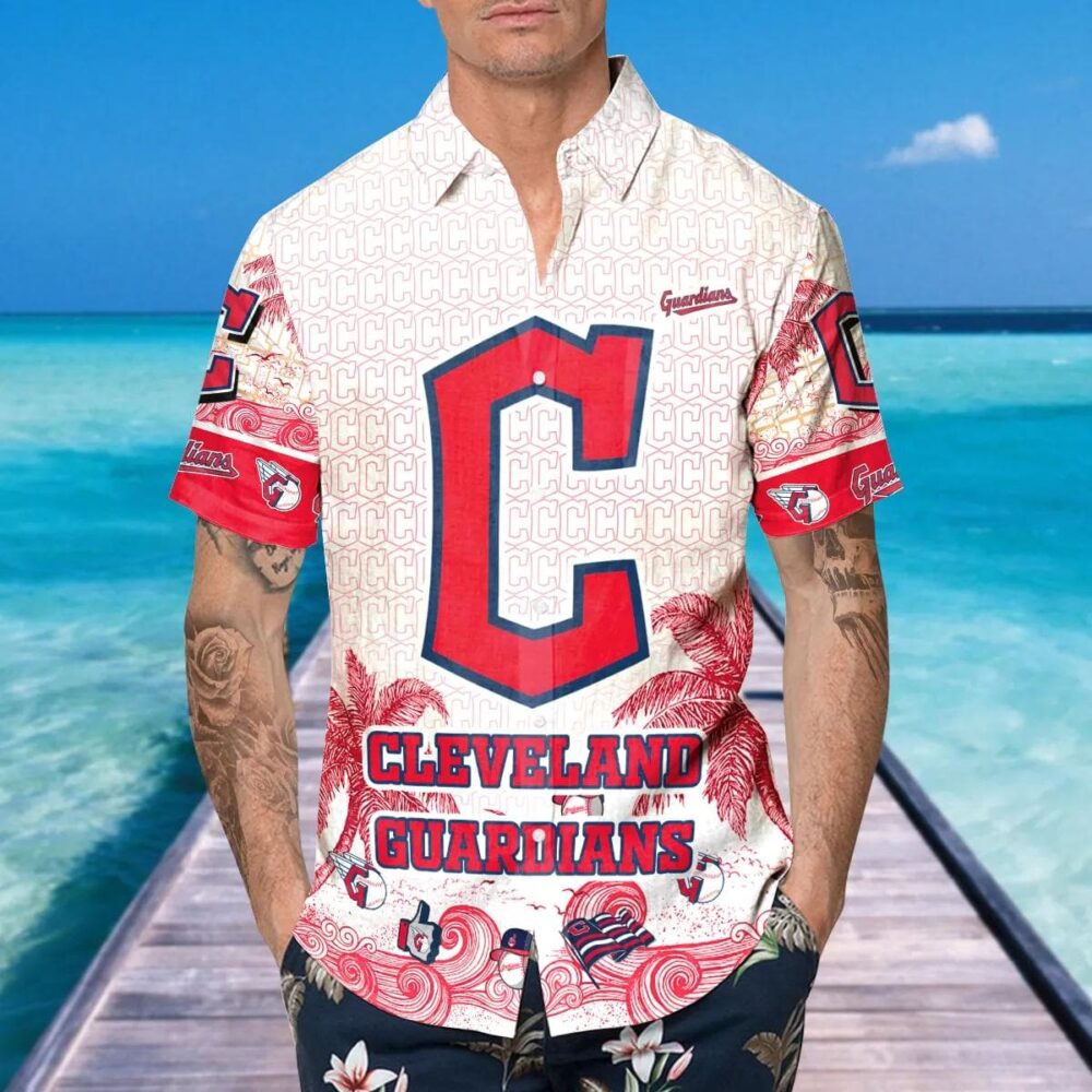 Cleveland Guardians Tropical Wave Hawaiian Shirt MLB Aloha Shirt Gift For Fans 5