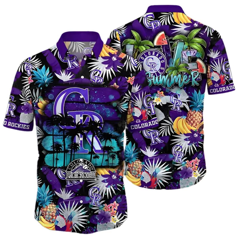 Colorado Rockies Mlb Hawaiian Shirt Tropical Aloha Shirt MLB Aloha Shirt Gift For Fans 1