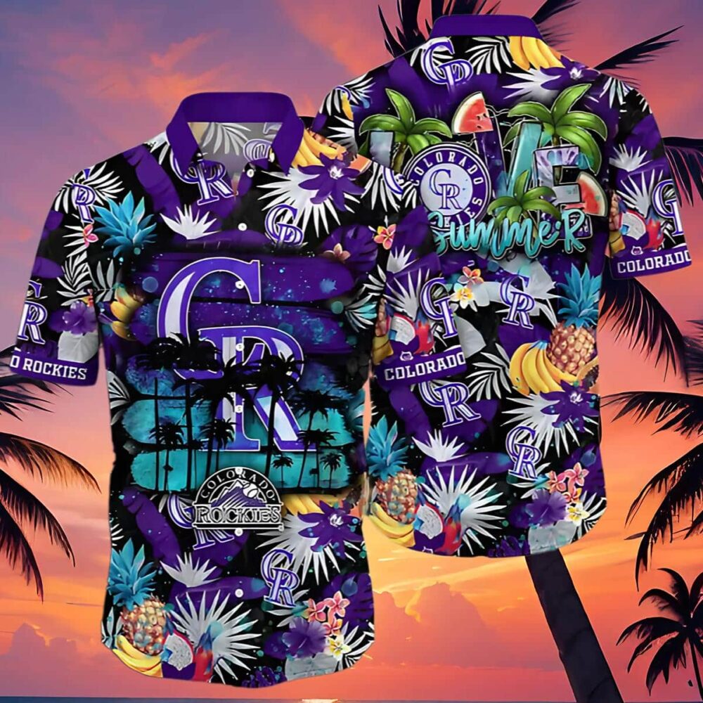 Colorado Rockies Mlb Hawaiian Shirt Tropical Aloha Shirt MLB Aloha Shirt Gift For Fans 4