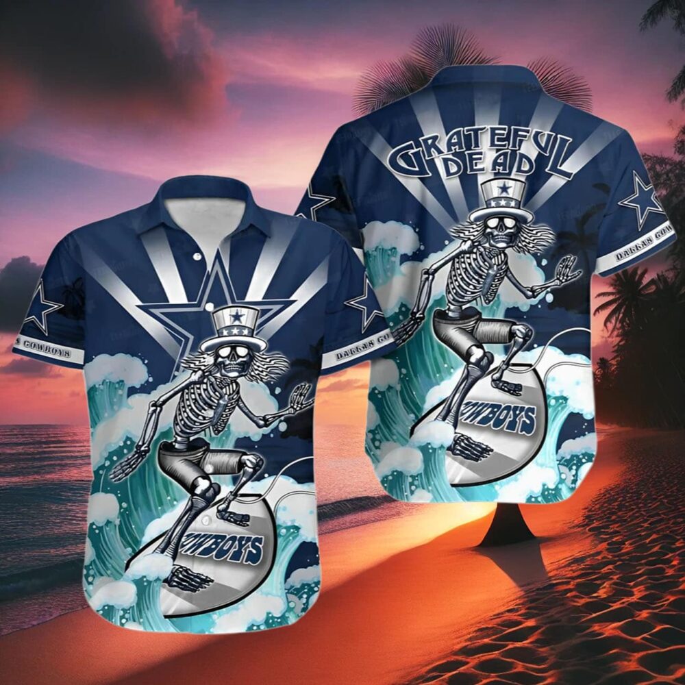 Dallas Cowboys Grateful Dead Hawaiian Shirt NFL Gifts For Fans 2