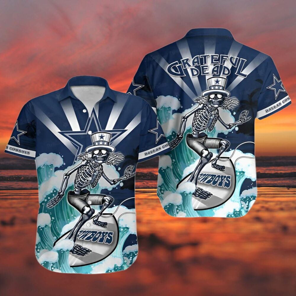 Dallas Cowboys Grateful Dead Hawaiian Shirt NFL Gifts For Fans 3