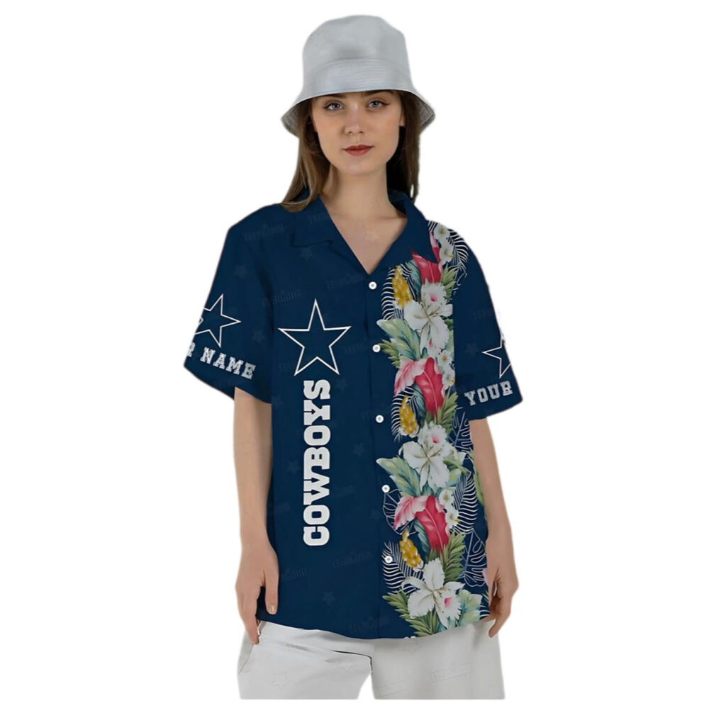 Dallas Cowboys Hawaiian Shirts Customizable Floral Fantasy NFL Gifts For Fans 1