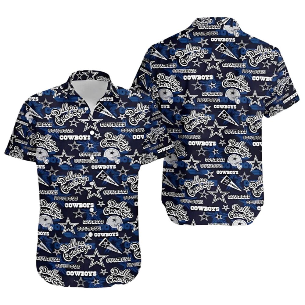 Dallas Cowboys Hawaiian Shirts With Logo Frenzy NFL Gifts For Fans 1