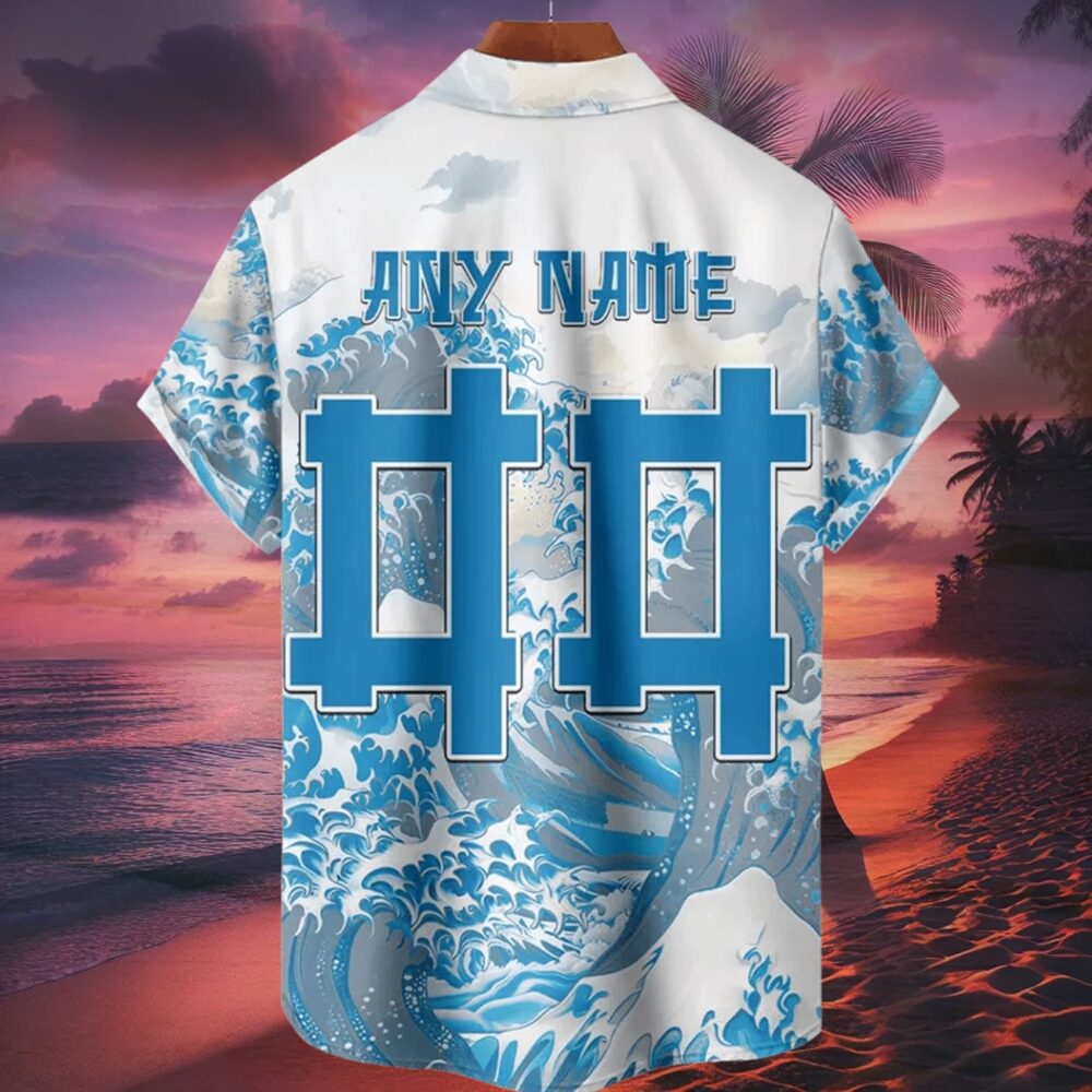 Detroit Lions Great Wave Hawaiian Shirt Personalized Name And Number NFL Gift For Fans 2