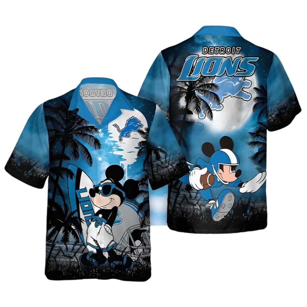 Detroit Lions Mickey Hawaiian Shirt NFL Gifts For Fans 1